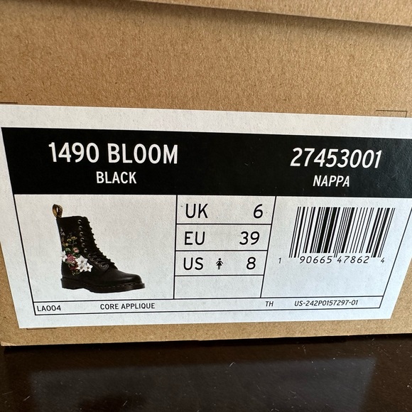 DR. MARTENS 1490 FLORAL BLOOM LEATHER MID-CALF BOOTS - Picture 12 of 13